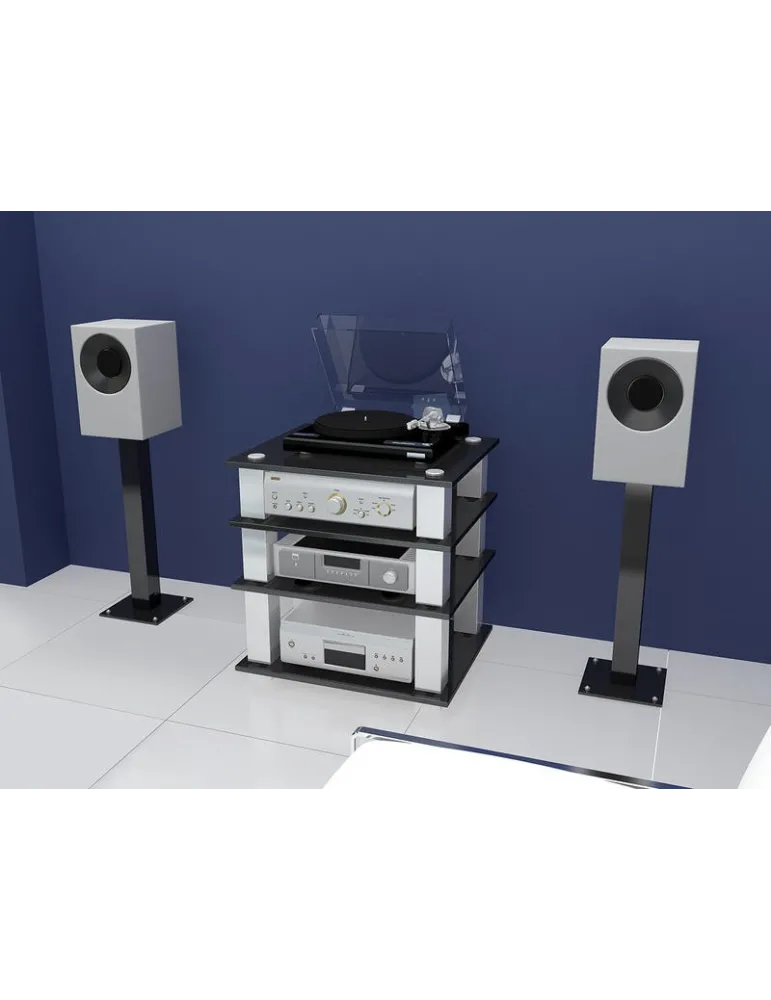 Norstone Square Hi‑Fi 690 mm – kompaktowy stolik audio, nośność 30 kg