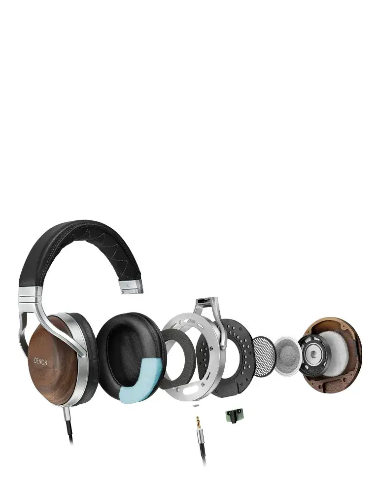 Słuchawki Denon AH-D7200 | Precyzyjny dźwięk | Orzech włoski