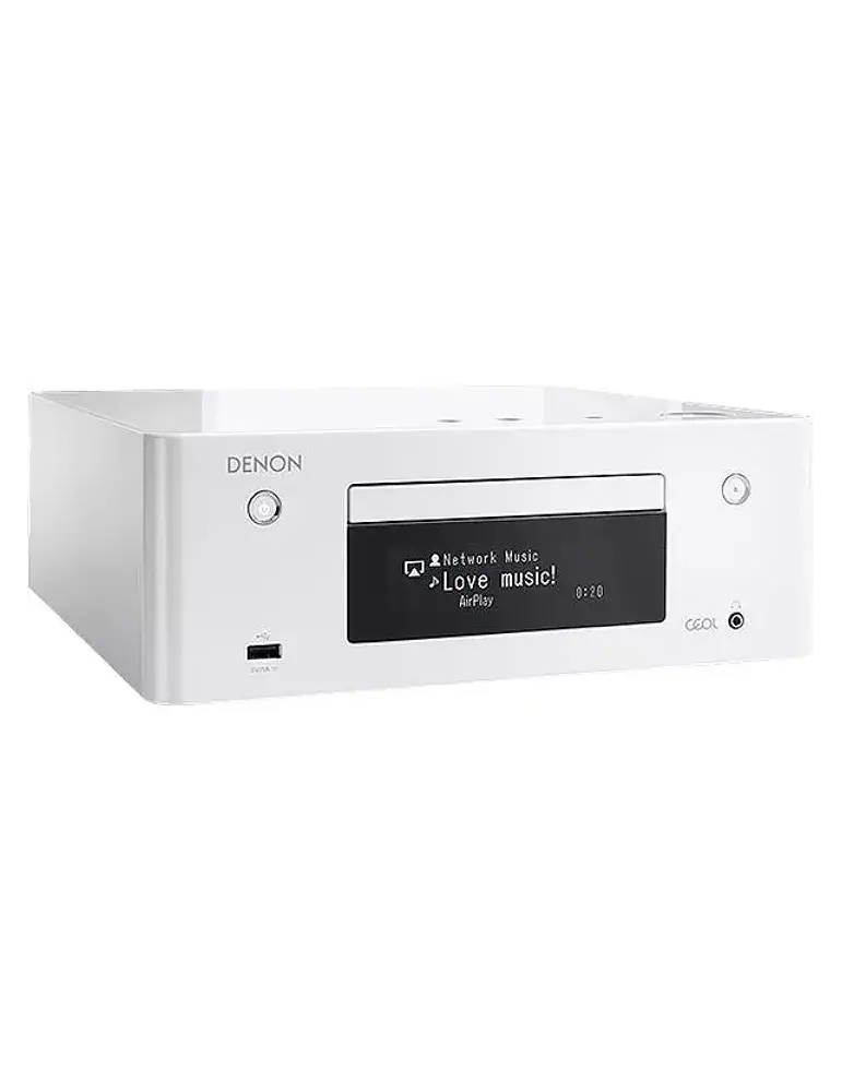 Amplituner stereo Denon RCDN9 | All in one | Biały