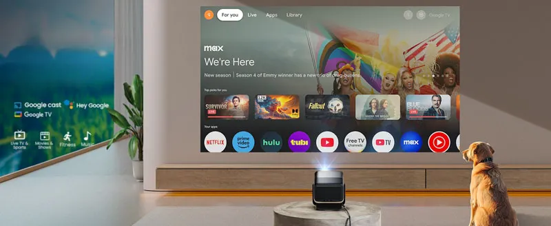 Google TV w JMGO N1S Infinity