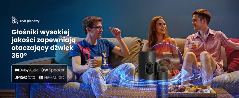 JMGO PicoPlay+ - głośnik i dźwięk Dolby Audio
