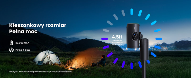 JMGO PicoPlay+ - zasilanie USB-C i mobilność