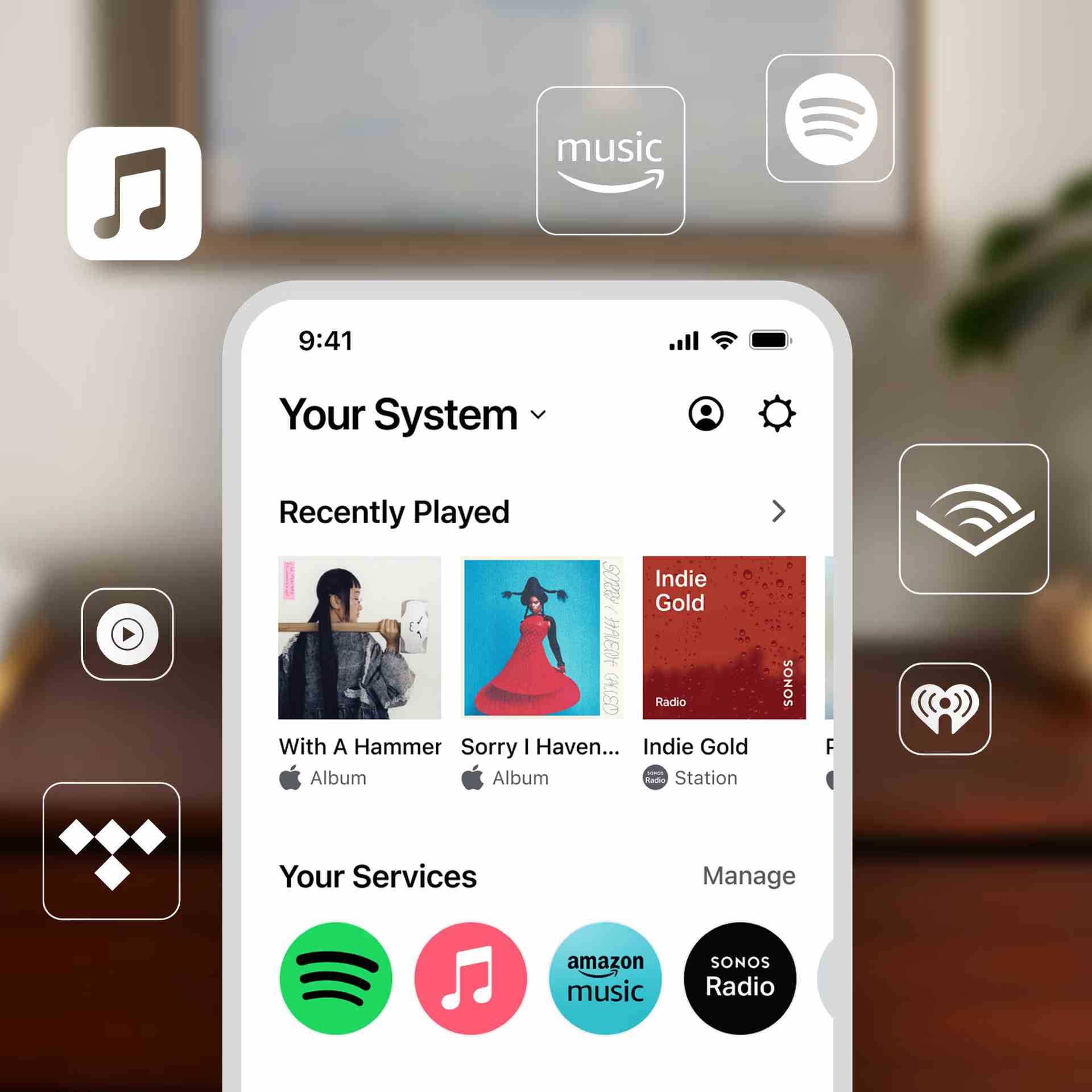 Sonos Era 100 SL Spotify, Tidal