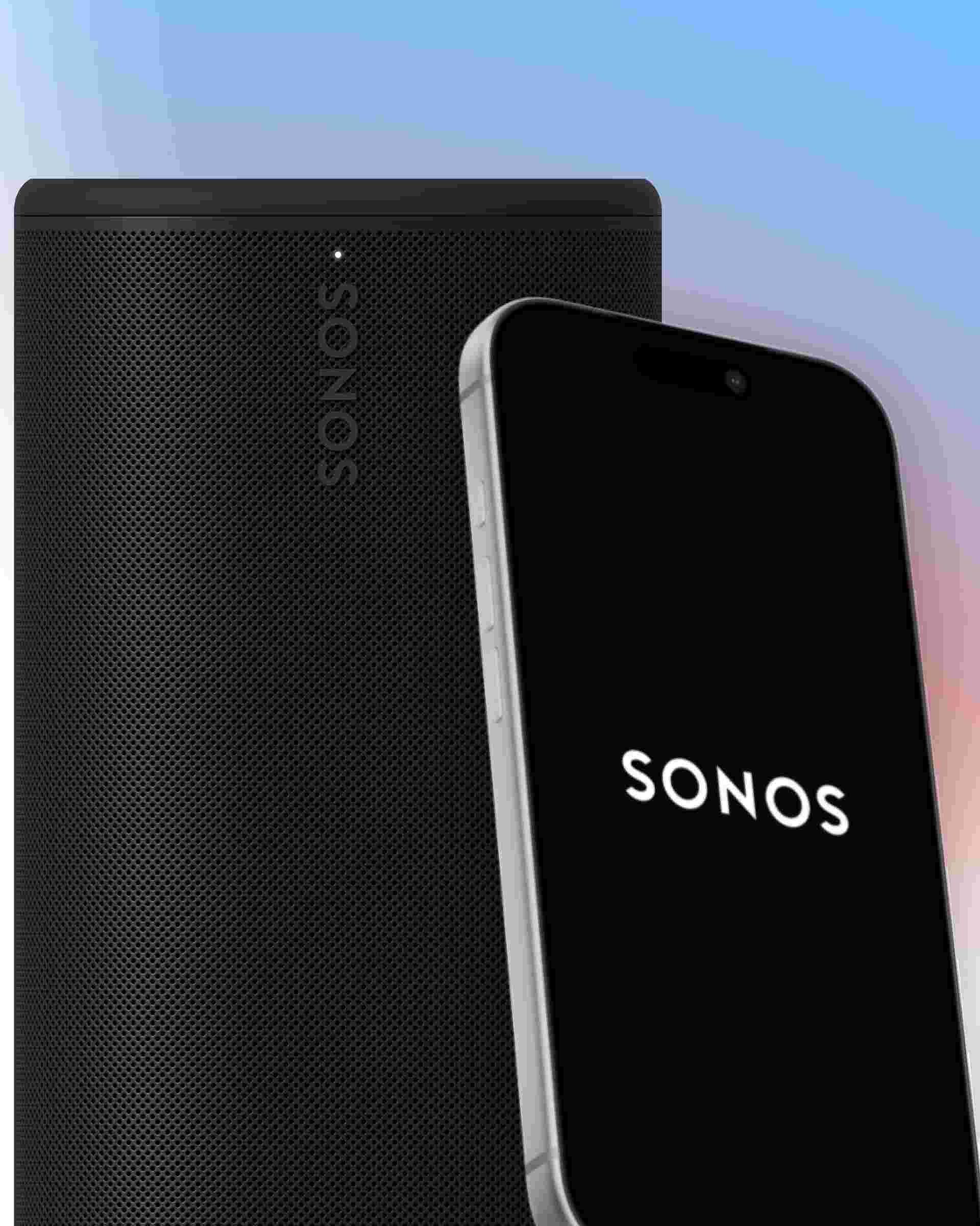 Sono Play z telefonem komórkowym i dedykowaną aplikacją